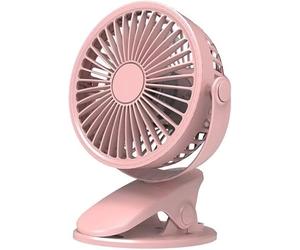 JZFOACHR Ventilateur de Clip USB Mini Ventilateur de Bureau Portable Ventilateur de Clip Silencieux Portable 360 ° Fans de Ventilateurs de Clip (Couleur: Rose)
