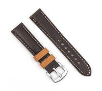 JZFOACHR Véritable bande de montre en cuir 18 mm 20 mm 22 mm 24 mm 24 mm Vintage STRAP STRAP SEMPLACE ASSION POUR TOUTES LES MONTRES DÉTRAINES (Couleur du groupe: Café, bande de bande: 18 mm)