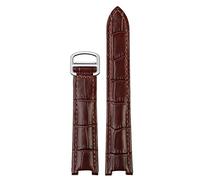 JZFOACHR Véritable bande de montre en cuir hommes femmes pour pacha w3108 / hpi004 boucle pliante de boucle concave 21x15m 20x12mm 18x10 mm.