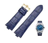 JZFOACHR Véritable bande de montre en cuir pour Vacheron Constantin Série à l'étranger 4500V 5500V P47040 Boucle en acier inoxydable Men de montre STRAP 25-8MM
