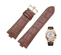 JZFOACHR Véritable bande de montre en cuir pour Vacheron Constantin Série à l'étranger 4500V 5500V P47040 Boucle en acier inoxydable Men de montre STRAP 25-8MM