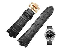 JZFOACHR Véritable bande de montre en cuir pour Vacheron Constantin Série à l'étranger 4500V 5500V P47040 Boucle en acier inoxydable Men de montre STRAP 25-8MM