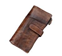 JZFOACHR Vintage Vintage Cuir Long Portefeuille Men de crédit Femme Habilleur de Cartes de crédit Purse Business Moible Phone Phone Portefeuille ， Taille A-One