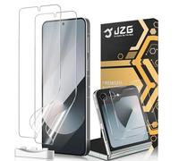 JZG Lot de 2 films protecteurs d'écran pour Samsung Galaxy Z Flip 6 (sans verre) + 2 protecteurs d'objectif d'appareil photo, auto-cicatrisant, support de déverrouillage d'empreintes digitales