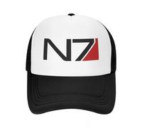 JZGESOM Casquette de Baseball Mass Effect N7 personnalisée pour Hommes Femmes Casquette de Camionneur réglable Casquettes Snapback en Plein air