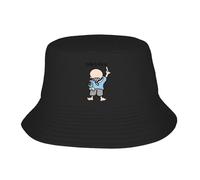 JZGESOM Handala Portant Un Chapeau de Seau de Drapeau de la Palestine pour Chapeaux de pêcheur Unisexes Chapeaux de Chasse décontractés Chapeaux de Soleil personnalisés de Style de Rue Pliables
