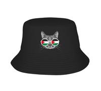 JZGESOM Hommes Femmes Palestine Drapeau Palestinien Chat Gaza Seau Chapeau Doux Pli Pêcheur Chapeaux Printemps Tendance Chasse Caps Chapeau De Soleil
