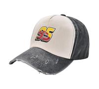 JZGESOM Lightning McQueen Go 95 Casquette de Baseball Chapeau de Papa Snapback Casquette de Camionneur en Coton