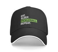 JZGESOM Manger. Dormir. Pickleball. Répéter. Casquette de Baseball Casquette Tactique Militaire Chapeau Hommes Chapeaux Femmes
