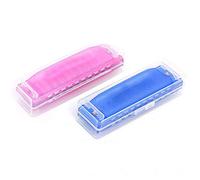 Jzhen 2Pcs Harmonica Enfants, Jouet Harmonica 10 Trous en Plastique, Bleu et Rose