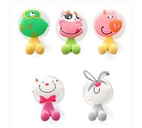 Jzhen 5 pcs Animaux Support pour Brosses à Dents pour Enfants avec Ventouse