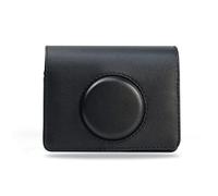 Jzhen Housse Compatible pour Fujifilm Instax Mini Evo, Camera Accessoires de Protection en Cuir PU, Étui de Transport pour Appareil Photo avec Bandoulière Réglable, Noir
