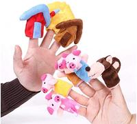 Jzhen Lot de 8pcs L'éducation à la Main Finger Puppets Animaux de Peluche pour Enfants Bébé