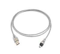 JZK 1,5 m Câble Firewire IEEE 1394 4 broches vers USB 2.0 mâle, câble adaptateur Firewire vers USB, cordon convertisseur pour caméra vidéo numérique Sony DCR-TRV75E DV mini DV D8