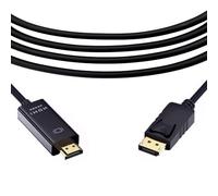 JZK 1.8M Câble DisplayPort vers HDMI 2.0 4K pour ordinateur portable/PC vers moniteur/TV, âme en cuivre pur, adaptateur Display Port DP vers HDMI, pour Lenovo, pour HP, pour Dell, pour NVIDIA