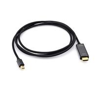 JZK 1,8M Câble pour DisplayPort Mini vers HDMI, Cordon convertisseur Adaptateur pour DisplayPort Mini vers HDMI unidirectionnel plaqué Or pour Thunderbolt 1/2, pour MacBook Air, pour Surface Pro