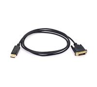 JZK 1,8M Câble pour DisplayPort vers DVI, cordon adaptateur unidirectionnel pour DP mâle vers DVI mâle plaqué or pour ordinateur portable, projecteur, moniteur, HDTV, pour Lenovo, pour Dell