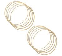 JZK 10 x Cerceaux en Bambou 30 cm pour Macramé et Artisanat, Anneau de Couronne Florale et Attrape-Rêves en Bois Artisanal Suspendu