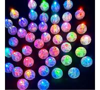 JZK 100 mini LED colorées pour ballon, RGB changeant de couleur, petites ampoules de boule ronde, fonctionne avec des piles, petites lumières LED pour la décoration de mariages, fêtes, arbre de Noël