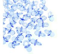 JZK 100 x Bleu Mini sucettes Acrylique, Accessoires décoration Favors pour baptême Douche de bébé