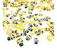 JZK 100 x Mini Abeille en Bois 9x12mm + 100 x Abeille en Bois 12x15mm, Auto-adhésif Abeille Decoration pour Décoration Artisanale Scrapbooking DIY