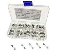 JZK 100x Ensemble de fusibles en verre à soufflage rapide, 20 x 5mm, kit de fusibles à soufflage rapide avec boîte à fusibles en plastique transparent et valeurs de 10 Amp: 0.2A 0.5A 1A 2A 3A 5A 6A 8