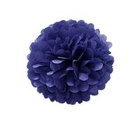 JZK 10pcs x 25 cm Bleu foncé Pompons Papier feston Décorations pour Mariage Anniversaire Baptême Communion Naissance Graduation Noël Halloween, Pom Pom pon pon pompom fête de jardin décorative