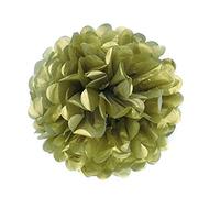 JZK 10pcs x 25 cm Or Pompons Papier feston Décorations pour Mariage Anniversaire Baptême Communion Naissance Graduation Noël Halloween, Pom Pom pon pon pompom fête de jardin décorative