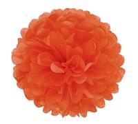 JZK 10pcs x 25 cm Orange Pompons Papier feston Décorations pour Mariage Anniversaire Baptême Communion Naissance Graduation Noël Halloween, Pom Pom pon pon pompom fête de jardin décorative