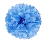JZK 10pcs x 25cm Bébé bleu, tissu papier pom poms pompons décorations accessoires pour mariage anniversaire baptême Communaute Noël Halloween parties ou diverses occasions