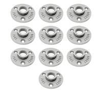 JZK 10x Alliage aluminium bride plancher filetée 1/2 pouce pour filetage tuyau 15mm, bride plancher tuyau métal, support d'étagère tuyau bride murale 1/2 ", raccords de tuyauterie avec trou fileté