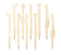 JZK 10x Nouveauté stylo à bille os pour médecins et infirmières, hilarant stylo bille encre bleue drôle cadeau blague pour physiothérapeute, orthopédiste, radiologue, étudiant en médecine