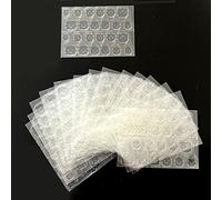 JZK 15 Feuilles / 360pcs autocollants double face pour faux ongles, languettes auto-adhésives pour faux ongles, autocollants transparents pour colle à ongles