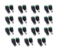 JZK 15 Paires 5.5mm x 2.1mm connecteur d'alimentation CC mâle Femelle 12 V adaptateurs de vidéosurveillance Prise connecteur de borne à vis pour caméra CCTV