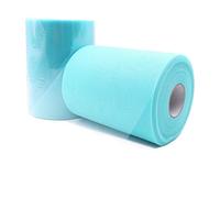 JZK 15cm X 100 Yards, Bleu Tulle Bobine de Rouleau de Tissu Pour Tulle de Fête Jupe de Table Robe Tutu Décorations de Voiture de Mariage Tulle Bow Pour Chaise