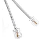 JZK 1M Blanc Câble RJ11, câble téléphonique et Internet haut débit, câble ADSL, rallonge téléphonique vers Internet pour BT, modem, téléphone fixe, routeur