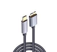 JZK 1m Câble USB-C vers micro USB 3.0 pour disque dur/SSD externe portable | Câble transfert données haute vitesse 5Gbit/s, adaptateur USB-C vers micro-USB pour Seagate,pour Toshiba,pour Samsung, Caméra
