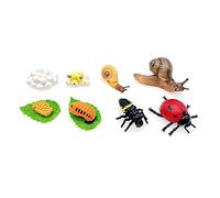 JZK 2 Ensembles Figures Cycle Vie Coccinelle et Escargot, Cycle Vie Coccinelle, modèles Cycle Vie Escargot, Cycle Vie Insectes, Jouets du Cycle de Vie des Animaux, Premiers Jouets éducatifs