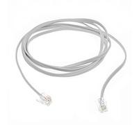 JZK 2 m Blanc RJ11 câble, ligne téléphonique haut débit, câble internet, câble DSL, rallonge téléphonique, pour ADSL, modem, téléphone fixe, routeur