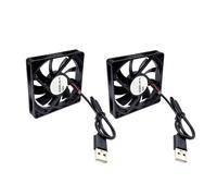 JZK 2 mini ventilateurs 80 x 80 x 15 mm DC 5 V USB sans balais 80 mm, 2500 tr/min, 0,12 A, 8015 roulement coulissant petit ventilateur DC 8 cm, ventilateur pour imprimante 3D USB