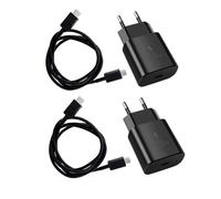 JZK 2 Paquetes Chargeur Rapide USB C 25W pour Samsung Galaxy A55 A54 A53 A35 A33 A33 S23 S22 S21 S20, câble Charge Ultra Rapide Type C Adaptateur Voyage pour Smartphone