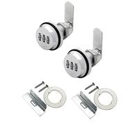 JZK 2 PCS 3 Code à Chiffres Combinaison Serrure à Came Serrure Armoire Serrure à Code pour Casier Garde-robe Classement de porte Cabinet Boites Aux Lettres Tiroir Placard