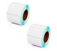 JZK 2 Rouleaux 1400 pcs 55mm x 30mm auto-adhésif autocollant étiquettes autocollantes vierges blanches pour écrire sur pots, étiquettes thermiques pour imprimante thermique
