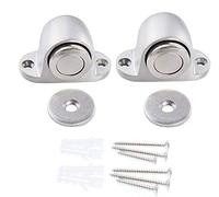 JZK 2 x Butée Porte magnétique arrêts Porte Acier Inoxydable avec vis montées Utiliser pour Maison, école ou Bureau, Argent