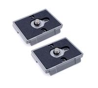 JZK 2 x Caméra Raccord Rapide Plaque Tête 1/4 Pouces Vis Fixation Adaptateur Compatible avec Manfrotto 200PL-14 Trépied