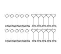 JZK 20 Clips de marque-place en forme de cœur, porte-mémo, photo, marqueur de table, pour cadeaux, mariage, naissance, baptême, anniversaire, Noël, communion