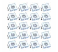 JZK 20x Antidérapant Silencieux 30mm Grand Protecteur Sol Silicone Patins de Meubles Planeurs avec vis pour Pieds canapé Table Bureau, Coussinets Chaise carrés Caoutchouc à Visser pour parquet