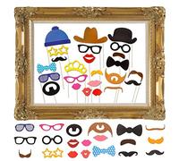 JZK 25 x Photo Booth avec Cadre pour Mariage Baby Shower Anniversaire Noël Halloween Nouvel an et d'autres Occasions différentes