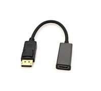 JZK 25CM Câble DisplayPort vers HDMI, cordon convertisseur adaptateur unidirectionnel DisplayPort mâle (DP) vers HDMI femelle avec audio pour Lenovo, pour Dell, pour HP, pour Asus