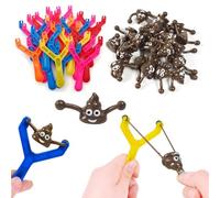 JZK 25x Drôle Merde Jeu de Fronde Caca pour Enfants Cadeaux Jeu de fête pour Baby Shower, Jouet de Merde Doux spongieux, Jeu de tir Caca Blague Volante Jeux familiaux Amusants élèves Maternelle